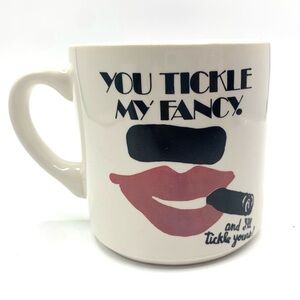 Vintage “You Tickle My Fancy” Hot Lips by Doug Wilson Mug 80s